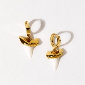 Child of Wild Shark Tooth Gold Earrings